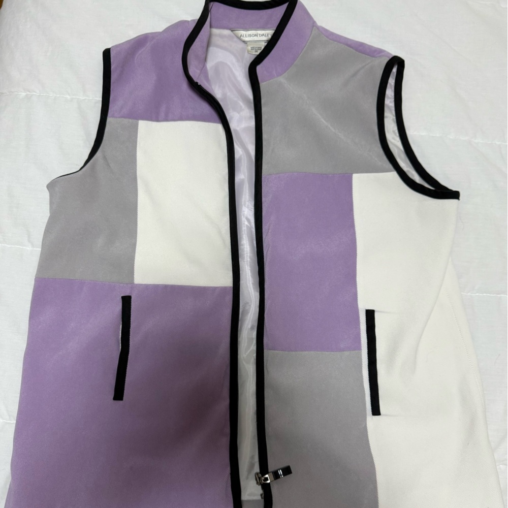 Allison Daley Purple and White Vest